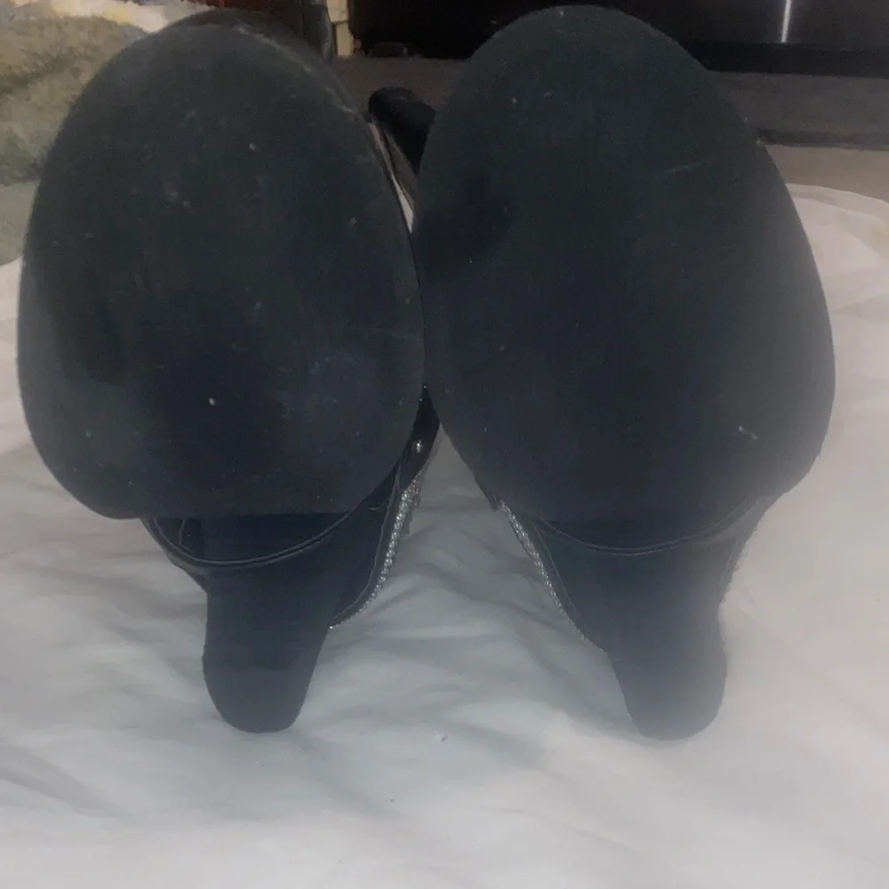 Black Studded Women's Boots - Picture 3 of 4